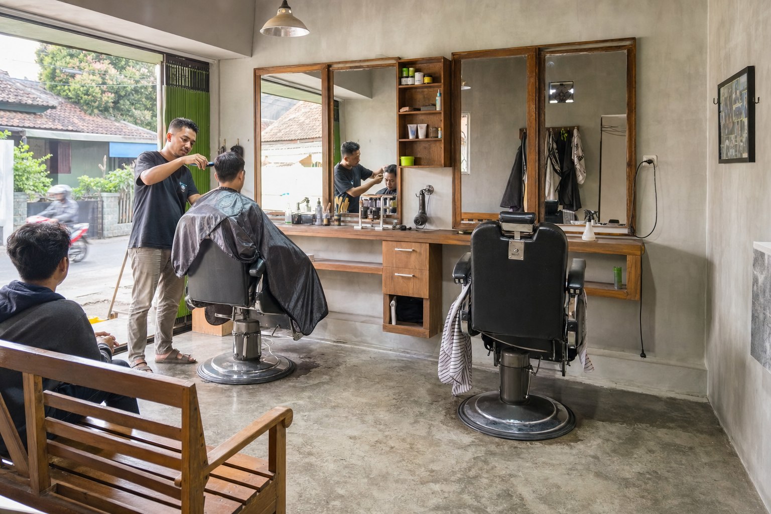 Contoh nyata Barbershop 2 Kursi di Indonesia